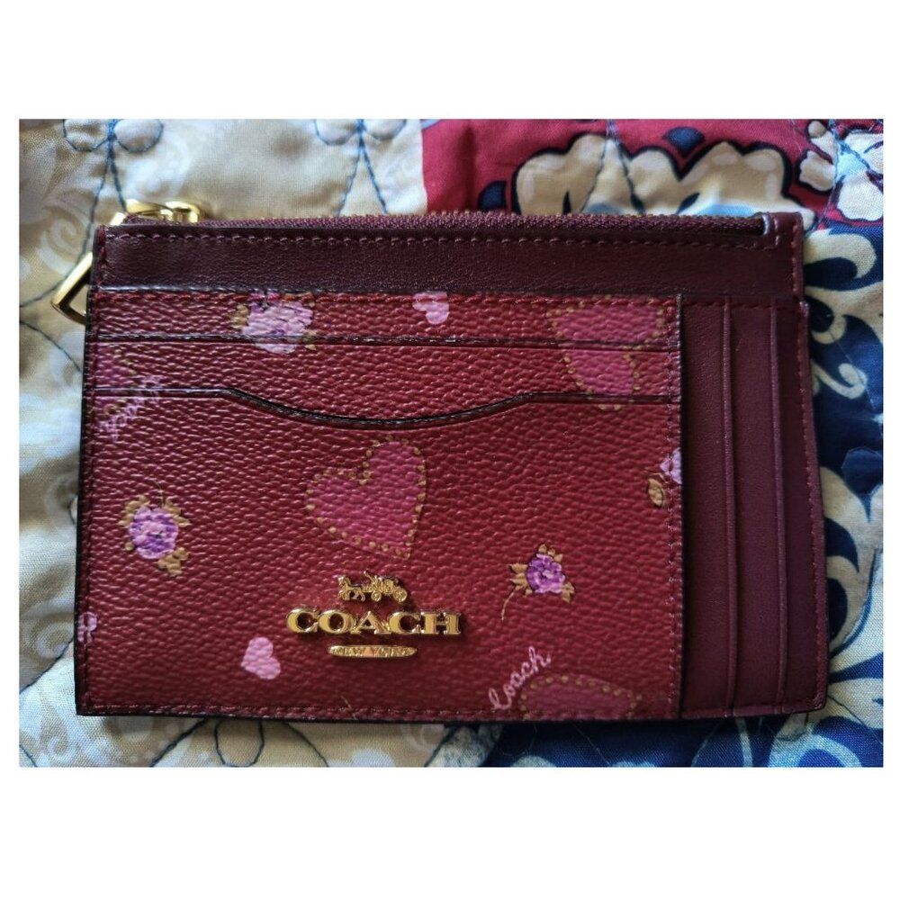 Coacl XL Mini Skinny Id Case with Hearts